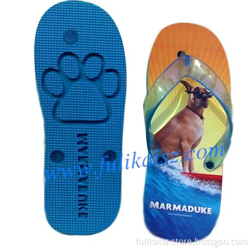 fashion printing EVA beach slipper